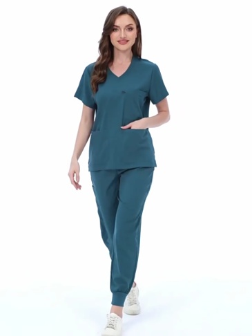 Durable Unisex Work Uniform Shirt/Nursing Uniform Set - Multi-Size Washable for Animal Clinics & Cafes&Hospital&Private Clinic