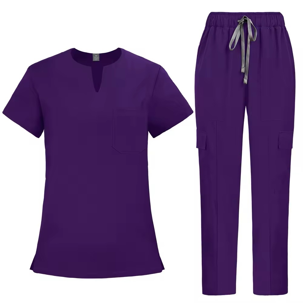 2026 New Arrival Fashion Style Scrubs Sets for Women Hospital Uniforms Short Sleeve Comfort Nurses Work Clothes for Clinic Use