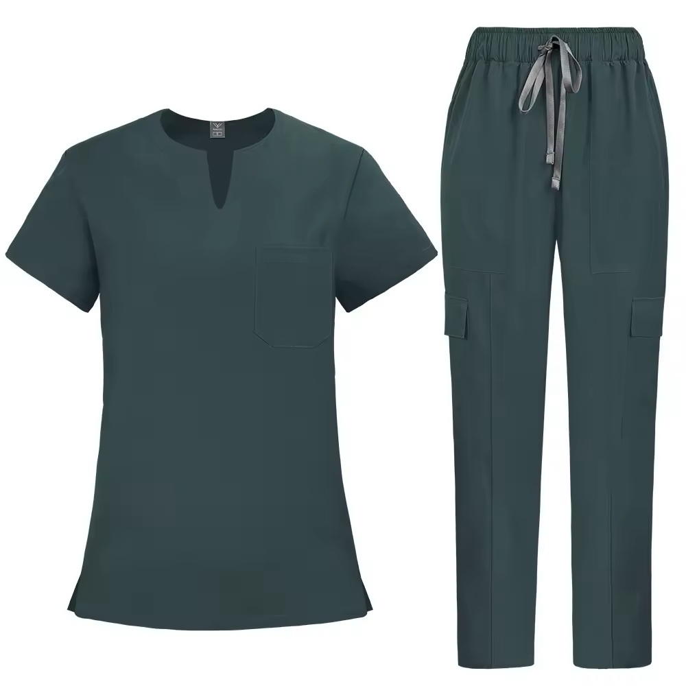 2026 New Arrival Fashion Style Scrubs Sets for Women Hospital Uniforms Short Sleeve Comfort Nurses Work Clothes for Clinic Use