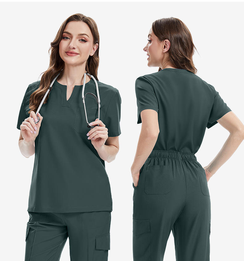 2026 New Arrival Fashion Style Scrubs Sets for Women Hospital Uniforms Short Sleeve Comfort Nurses Work Clothes for Clinic Use
