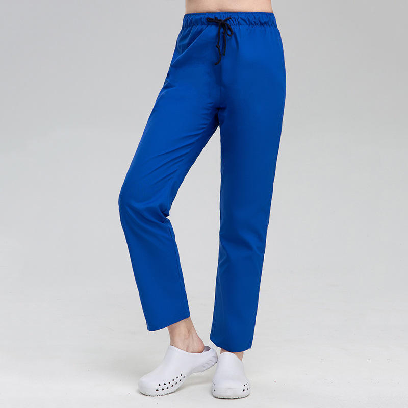 Nurse Pants Elastic Waistband Drawstring for Hospital Doctor Scrubs Nurse Uniforms Work Clothes Long Pants Straight-leg Pants