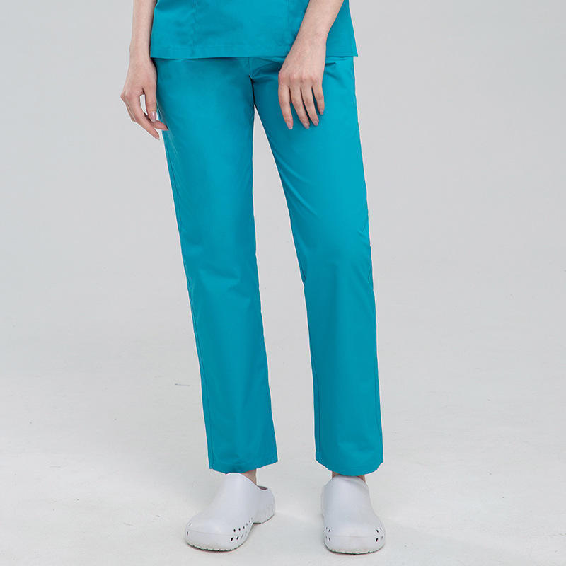 Nurse Pants Elastic Waistband Drawstring for Hospital Doctor Scrubs Nurse Uniforms Work Clothes Long Pants Straight-leg Pants