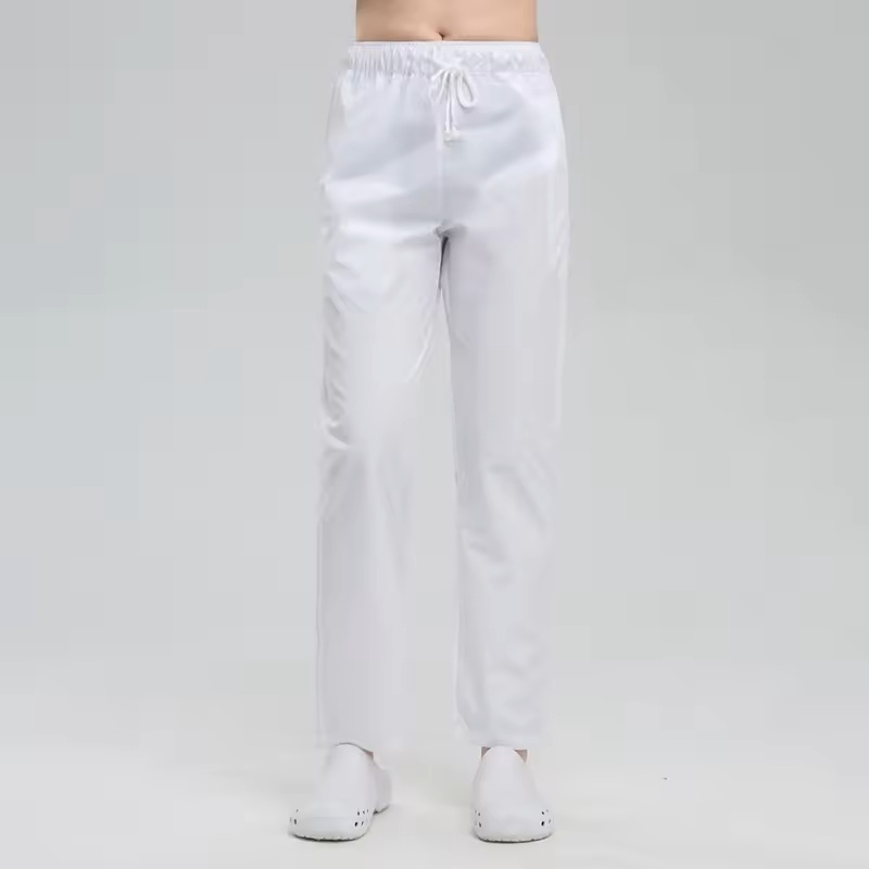 Nurse Pants Elastic Waistband Drawstring for Hospital Doctor Scrubs Nurse Uniforms Work Clothes Long Pants Straight-leg Pants