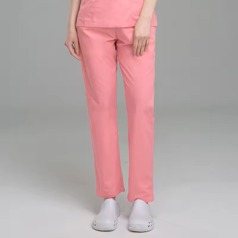 Nurse Pants Elastic Waistband Drawstring for Hospital Doctor Scrubs Nurse Uniforms Work Clothes Long Pants Straight-leg Pants