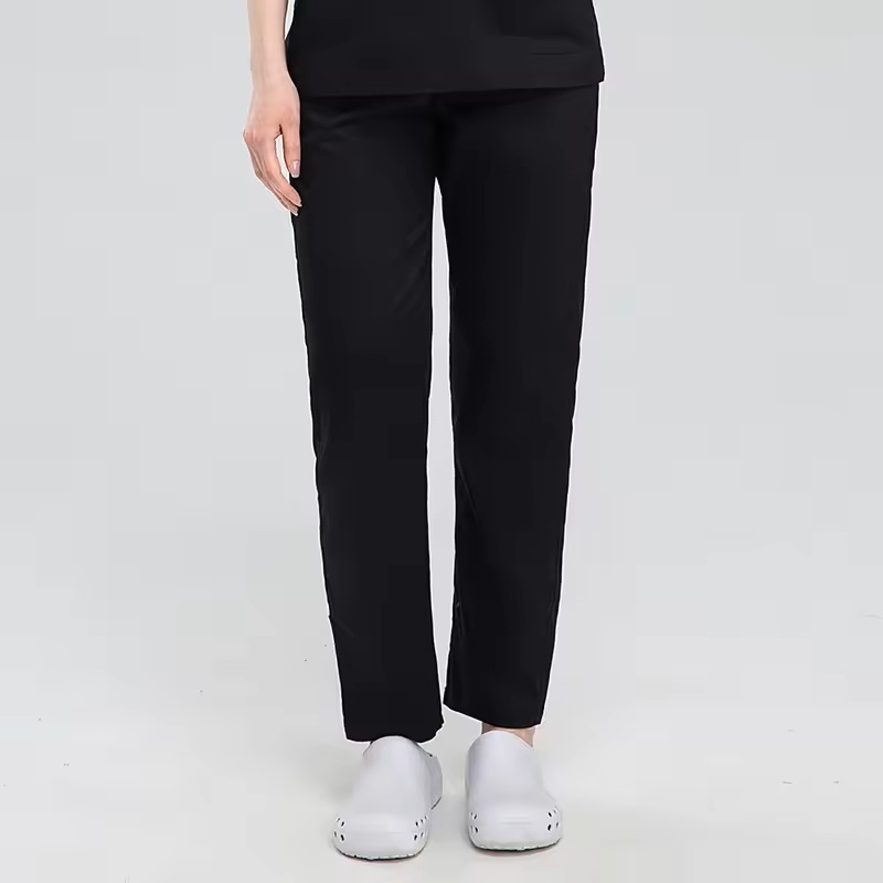 Nurse Pants Elastic Waistband Drawstring for Hospital Doctor Scrubs Nurse Uniforms Work Clothes Long Pants Straight-leg Pants