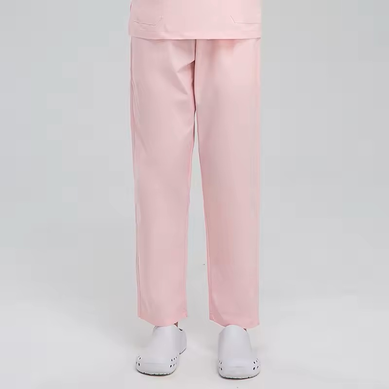 Nurse Pants Elastic Waistband Drawstring for Hospital Doctor Scrubs Nurse Uniforms Work Clothes Long Pants Straight-leg Pants