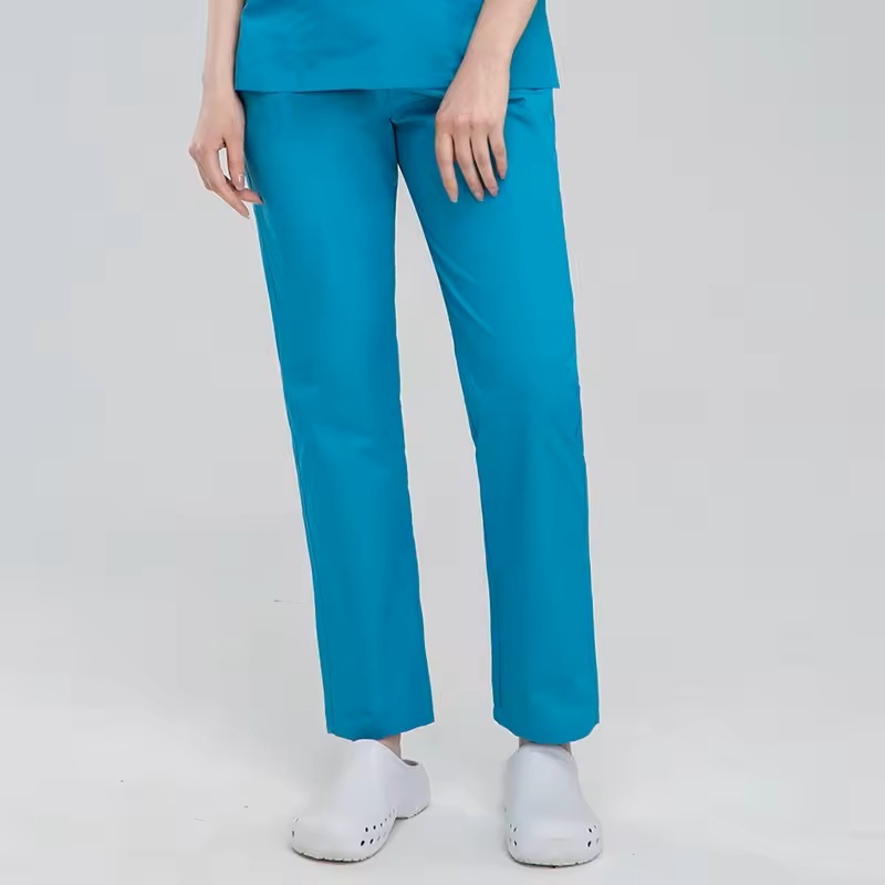 Nurse Pants Elastic Waistband Drawstring for Hospital Doctor Scrubs Nurse Uniforms Work Clothes Long Pants Straight-leg Pants