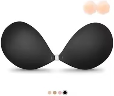 2026 Upgraded Strapless Invisible Adhesive Silicone Bra, Sexy Invisible Push-Up Bra for Women, Gothic Style Back Logo, Perfect for Backless Outfits