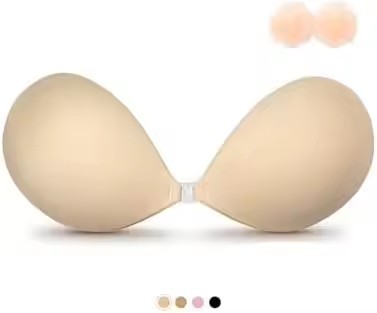 2026 Upgraded Strapless Invisible Adhesive Silicone Bra, Sexy Invisible Push-Up Bra for Women, Gothic Style Back Logo, Perfect for Backless Outfits