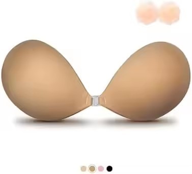 2026 Upgraded Strapless Invisible Adhesive Silicone Bra, Sexy Invisible Push-Up Bra for Women, Gothic Style Back Logo, Perfect for Backless Outfits