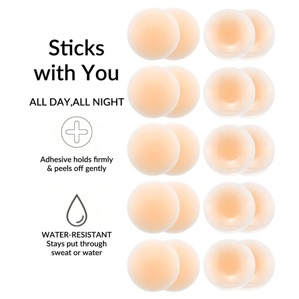 Reusable Silicone Nipple Covers Adhesive Invisible Pasties for Women Backless Dresses