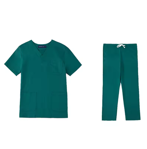 100% Cotton Hospital Uniforms Scrubs Uniform Sets Women Comfortable V-Neck Nursing Work Clothes Short-sleeved Workwear Outfit