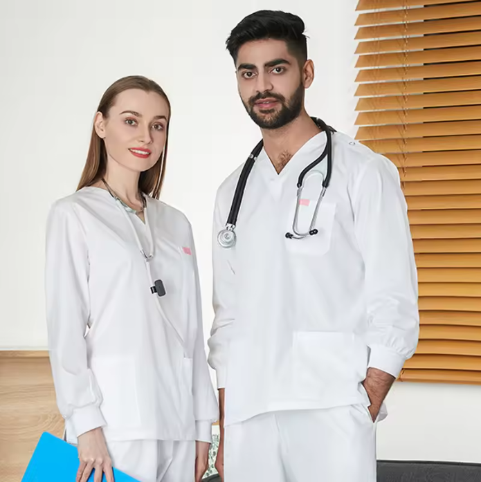 Nurse Uniform Tops and Pants Custom Beauty Salon Spa Uniform Nurse Women Set Hospital Doctor V Neck Stretch Nurse Uniform Set