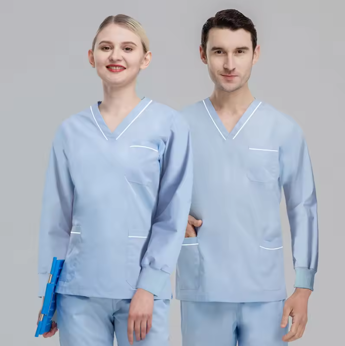 Nurse Uniform Tops and Pants Custom Beauty Salon Spa Uniform Nurse Women Set Hospital Doctor V Neck Stretch Nurse Uniform Set