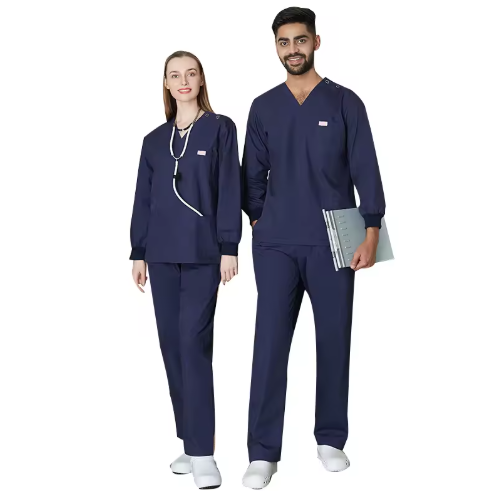 Nurse Uniform Tops and Pants Custom Beauty Salon Spa Uniform Nurse Women Set Hospital Doctor V Neck Stretch Nurse Uniform Set