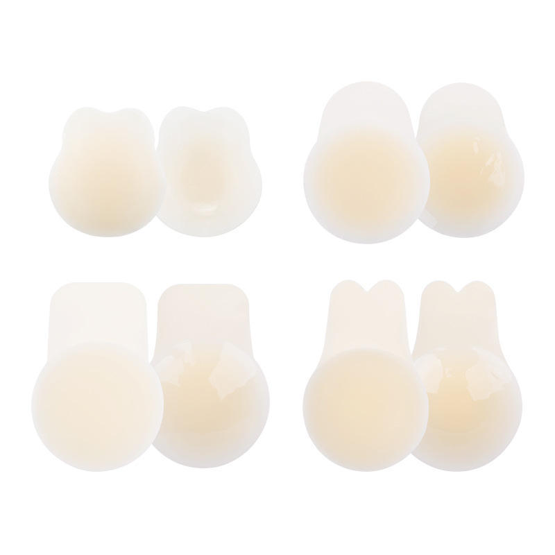 Nipple Covers Push Reusable Breathable Sexy Invisible Adhesive Bra Lifters Pasties Breast Petals 100% Silicone Removable Pads
