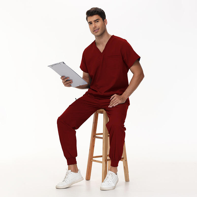 4XL Plus Size Scrubs Sets Unisex Hospital Staff Uniforms V-Neck Comfortable Nurse Work Clothes Short-sleeve Jogger Style