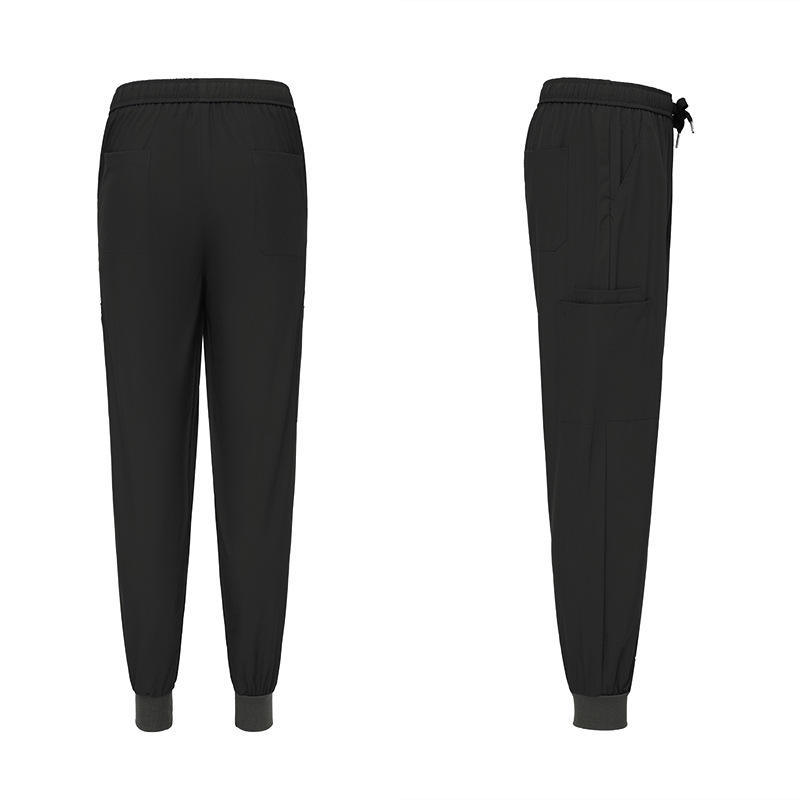 Scrubs Sets 4-Way Stretch Fabric Water Resistant Nurse Uniform Comfortable Round-neck with 3 Button Design Joggers for Hospital