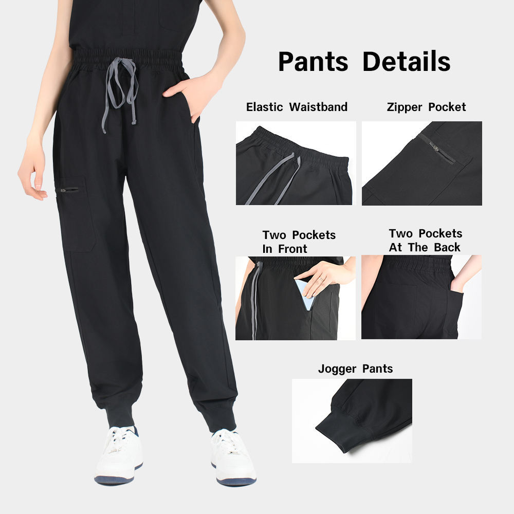 Scrubs Uniforms Sets Unisex Fashionable Nurse Uniform Top & Pants Quick-drying Hospital Scrubs Uniforms Sets for Women