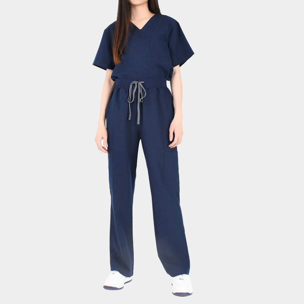 2026 New Arrivals 4-Way Stretch Hospital Uniform Scrubs Sets Fashion Durable Workwear for Nurse V-Neck Top & Straight-leg Pants