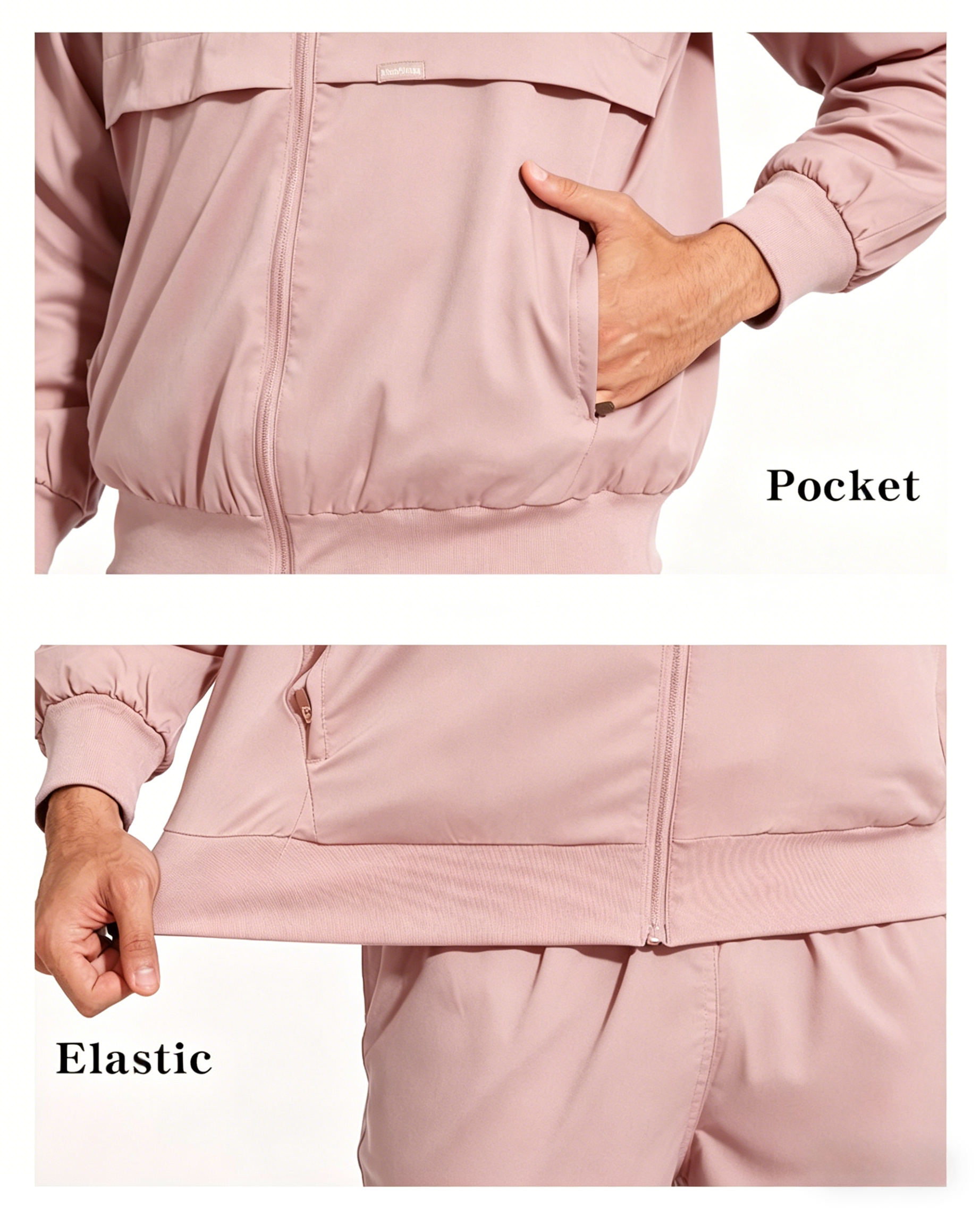 Autumn Winter Loose Scrub Jacket, Unisex Stand Collar Zip Up Medical Coat, Long Sleeve Nurse Doctor Hospital Work Uniform with Multi Pockets