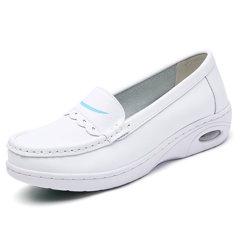 Women's White Scrubs Shoe Nurse Nursing Shoes Soft Soles Comfortable Breathable Anti-slip Work Shoes for Hospital Daily Wear