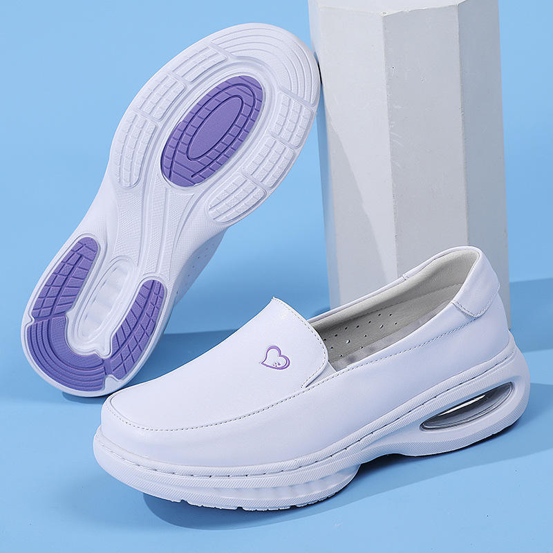 Factory Women's Scrubs Shoes for Hospital White Nurse Nursing Shoes with Round Toe Comfortable Anti-slip Work Shoe Daily Wear