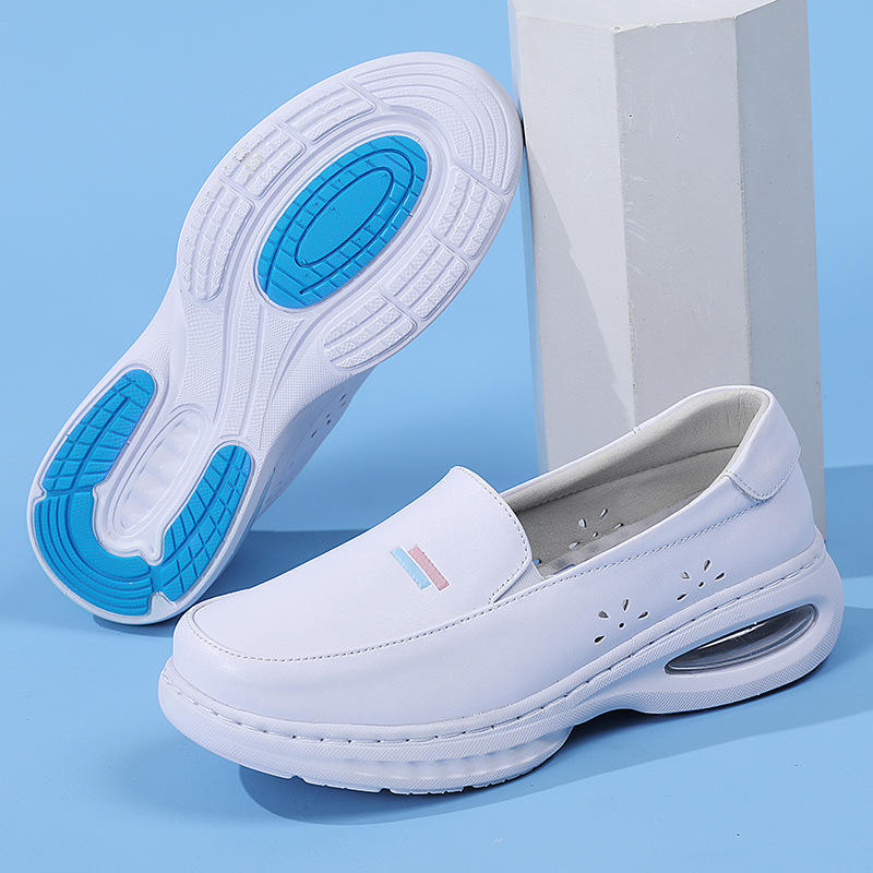 Factory Women's Scrubs Shoes for Hospital White Nurse Nursing Shoes with Round Toe Comfortable Anti-slip Work Shoe Daily Wear