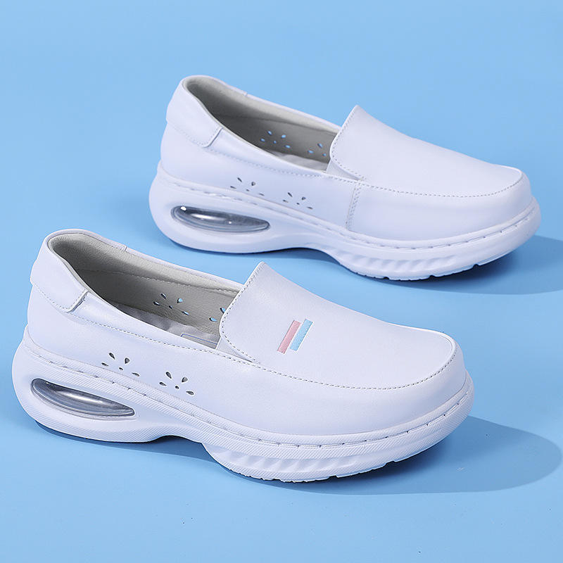 Factory Women's Scrubs Shoes for Hospital White Nurse Nursing Shoes with Round Toe Comfortable Anti-slip Work Shoe Daily Wear