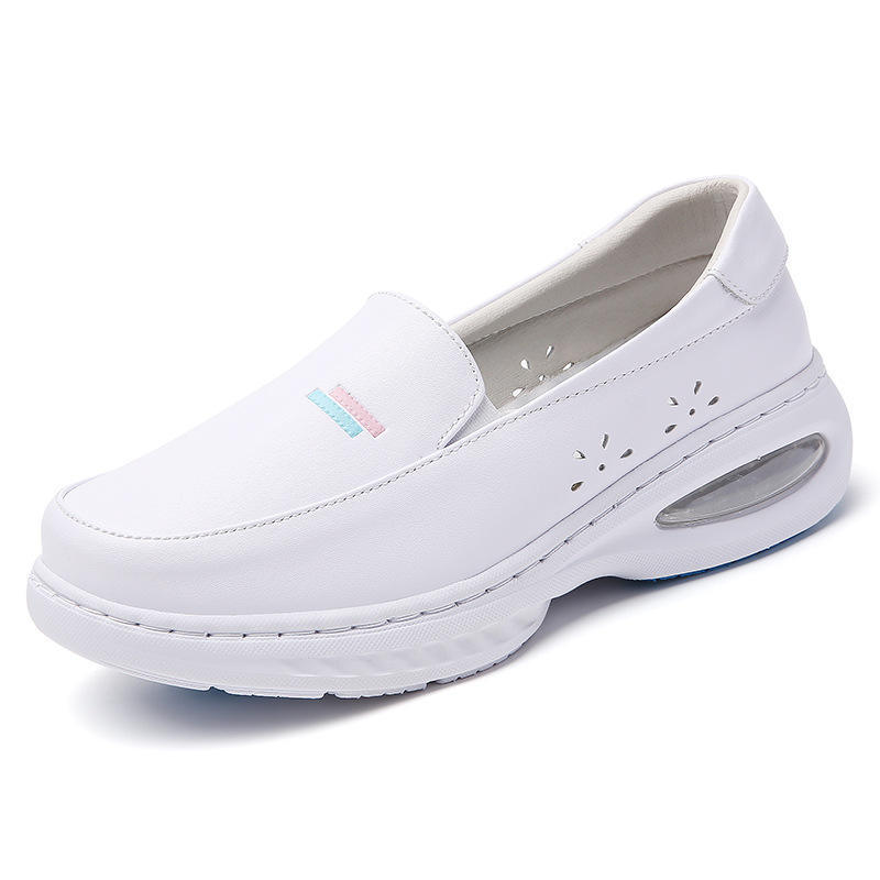 Factory Women's Scrubs Shoes for Hospital White Nurse Nursing Shoes with Round Toe Comfortable Anti-slip Work Shoe Daily Wear