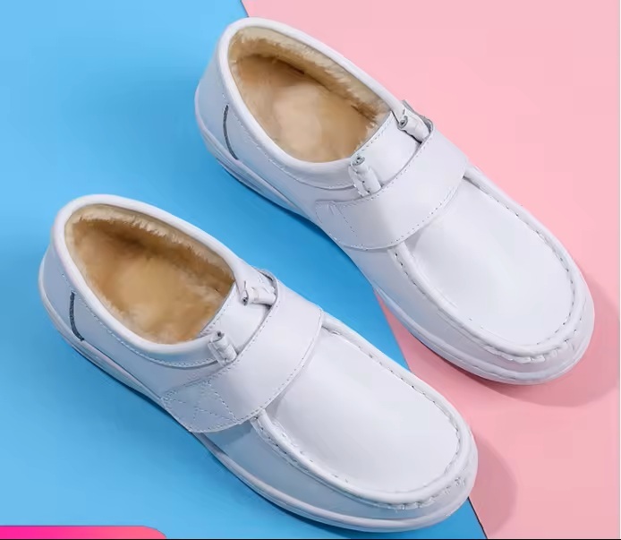 Hot Sale Nurse Shoes for Women Scrubs Shoe Nursing Hospital White Shoes Comfort Breathable Soft Flat Anti-slip Safety Work Shoes