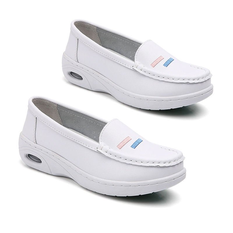 Factory Wholesale Nursing Shoes Woman Comfortable Breathable Non Slip Flats White Nurse Shoes Hospital Custom Nursing Work Shoes