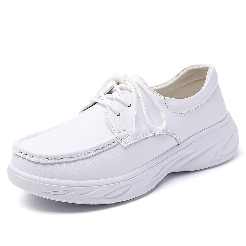2025 New Arrival Women's Casual Shoes Scrubs Nurse Shoes with Adjustable Laces Soft Sole Anti-slip Breathable for Hospital Work