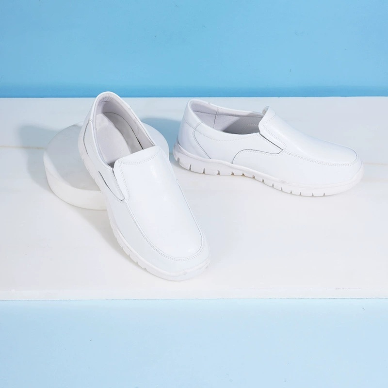 Professional White Leather Shoes for Nurses and Hospitals Comfortable and Breathable Fashion Accessory