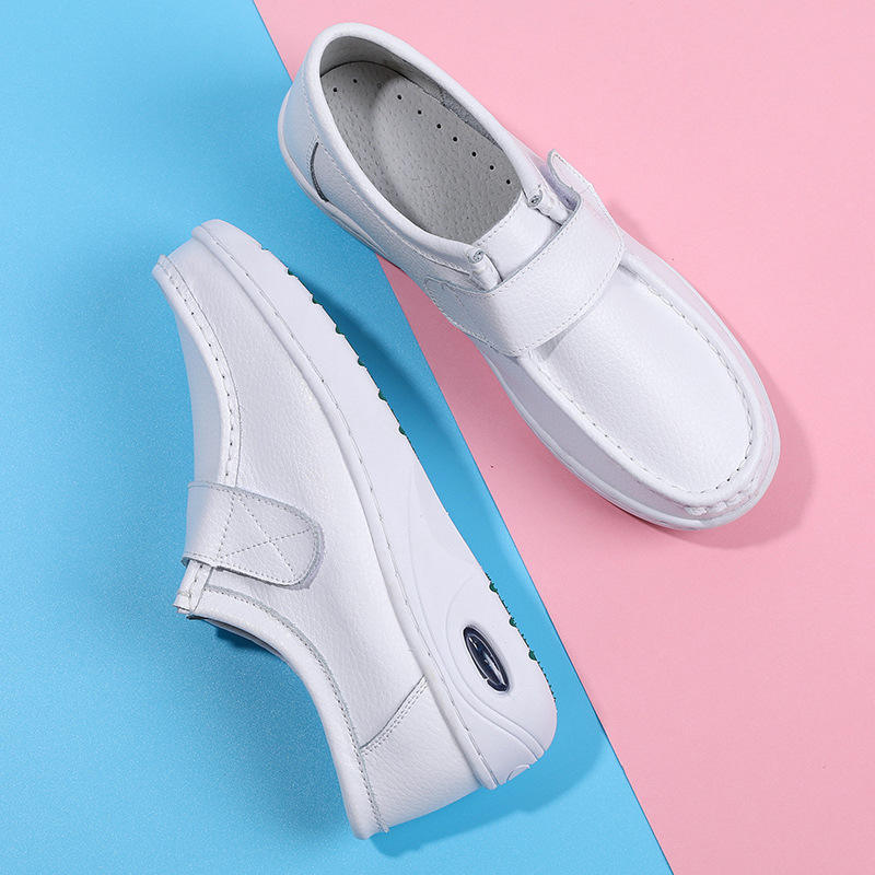 Hot Sale Nurse Shoes for Women Scrubs Shoe Nursing Hospital White Shoes Comfort Breathable Soft Flat Anti-slip Safety Work Shoes