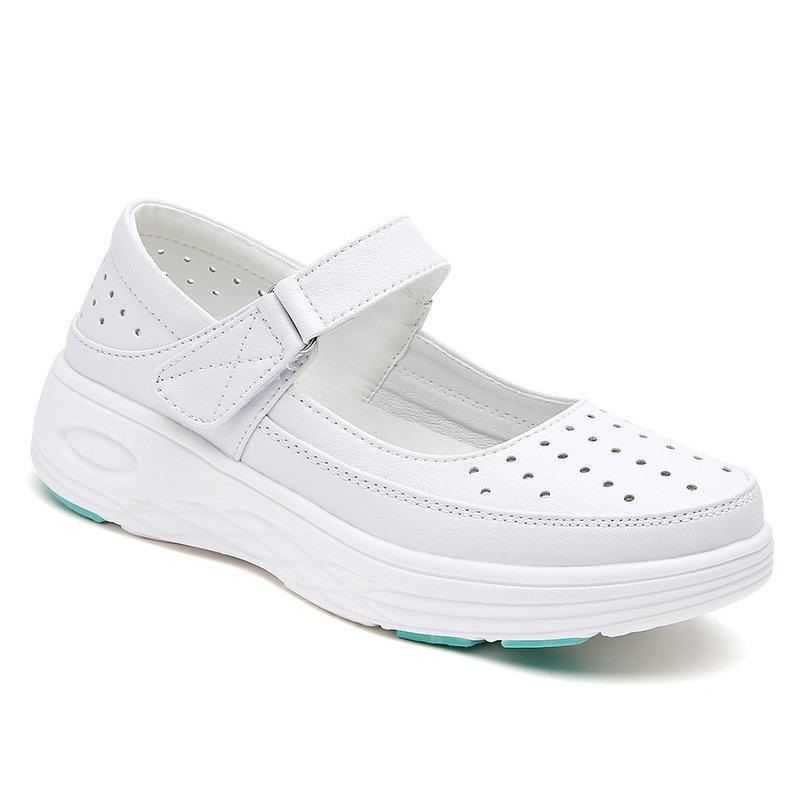 HOT Women's Nursing Shoes for Hospital Nurse White Shoes Casual Comfort Breathable Soft Bottom Flat Anti-slip Safety Work Shoes