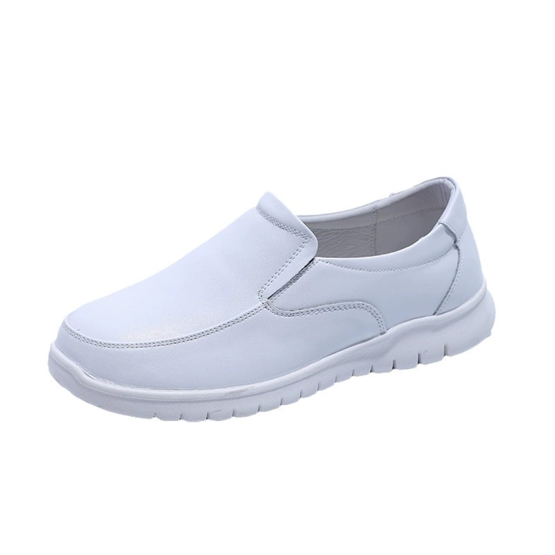 Professional White Leather Shoes for Nurses and Hospitals Comfortable and Breathable Fashion Accessory