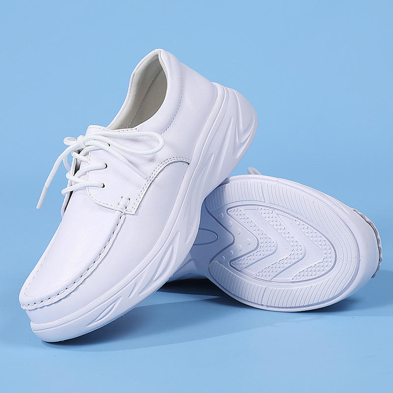 2025 New Arrival Women's Casual Shoes Scrubs Nurse Shoes with Adjustable Laces Soft Sole Anti-slip Breathable for Hospital Work