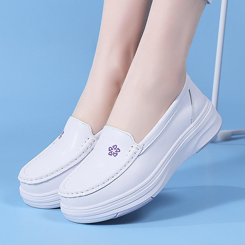 Nursing Shoes Female Factory Wholesale Non Slip Breathable White Nurse Shoes Flats Hospital Safety Work Shoes for Nurses