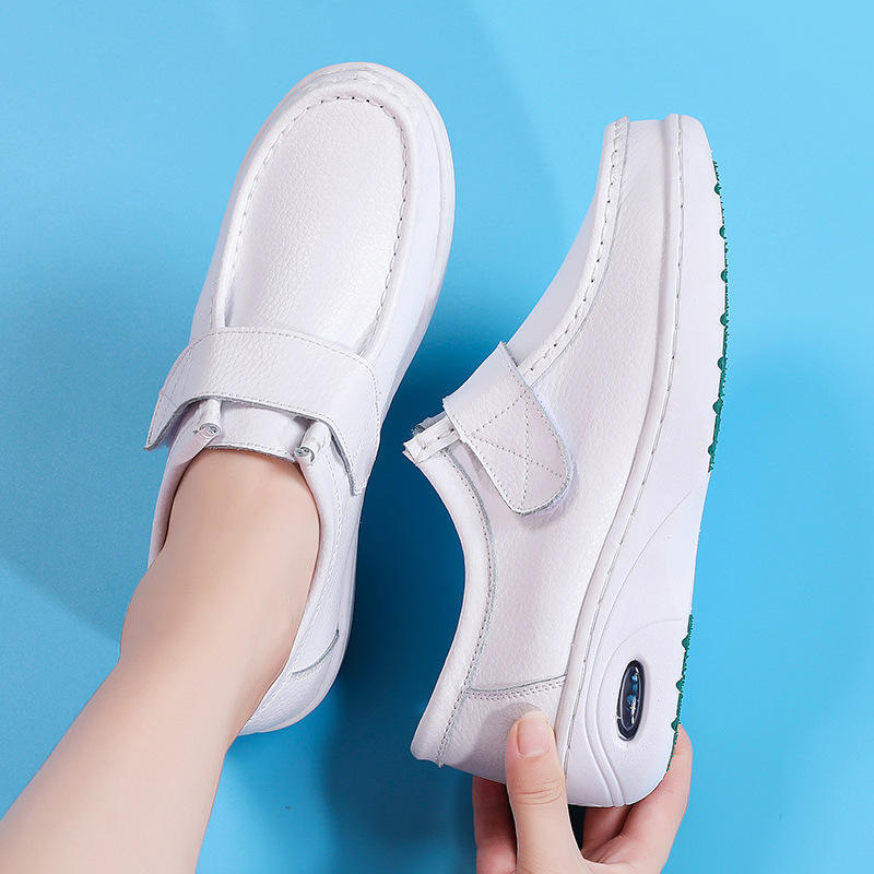 Hot Sale Nurse Shoes for Women Scrubs Shoe Nursing Hospital White Shoes Comfort Breathable Soft Flat Anti-slip Safety Work Shoes