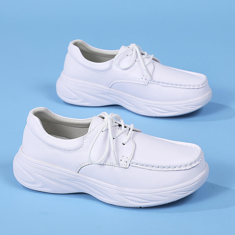 2025 New Arrival Women's Casual Shoes Scrubs Nurse Shoes with Adjustable Laces Soft Sole Anti-slip Breathable for Hospital Work