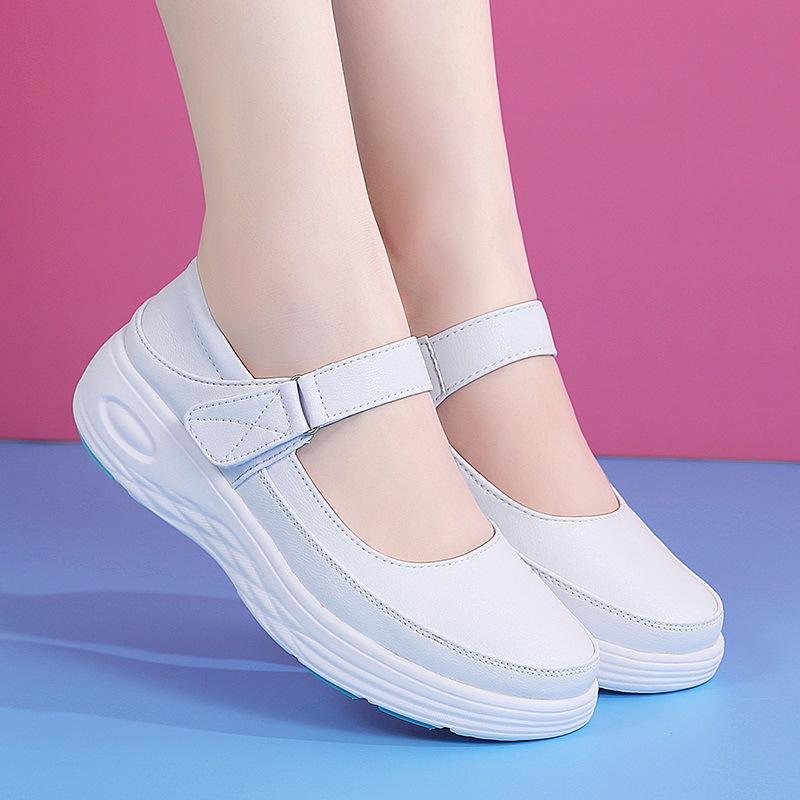 HOT Women's Nursing Shoes for Hospital Nurse White Shoes Casual Comfort Breathable Soft Bottom Flat Anti-slip Safety Work Shoes