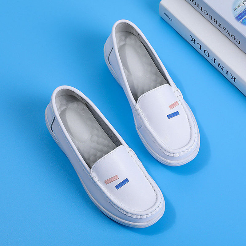 Factory Wholesale Nursing Shoes Woman Comfortable Breathable Non Slip Flats White Nurse Shoes Hospital Custom Nursing Work Shoes