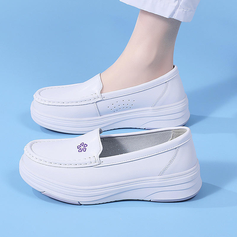 Nursing Shoes Female Factory Wholesale Non Slip Breathable White Nurse Shoes Flats Hospital Safety Work Shoes for Nurses