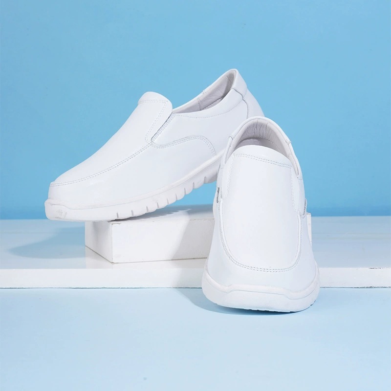 Professional White Leather Shoes for Nurses and Hospitals Comfortable and Breathable Fashion Accessory