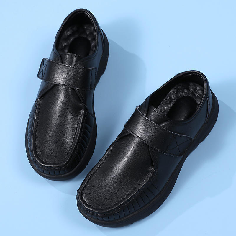 Comfortable Genuine Leather Nurse Shoes with Soft Soles and Breathable Velcro Fastening for Hospital&Home&Private Clinic