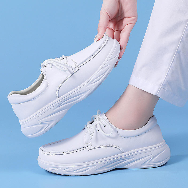 2025 New Arrival Women's Casual Shoes Scrubs Nurse Shoes with Adjustable Laces Soft Sole Anti-slip Breathable for Hospital Work