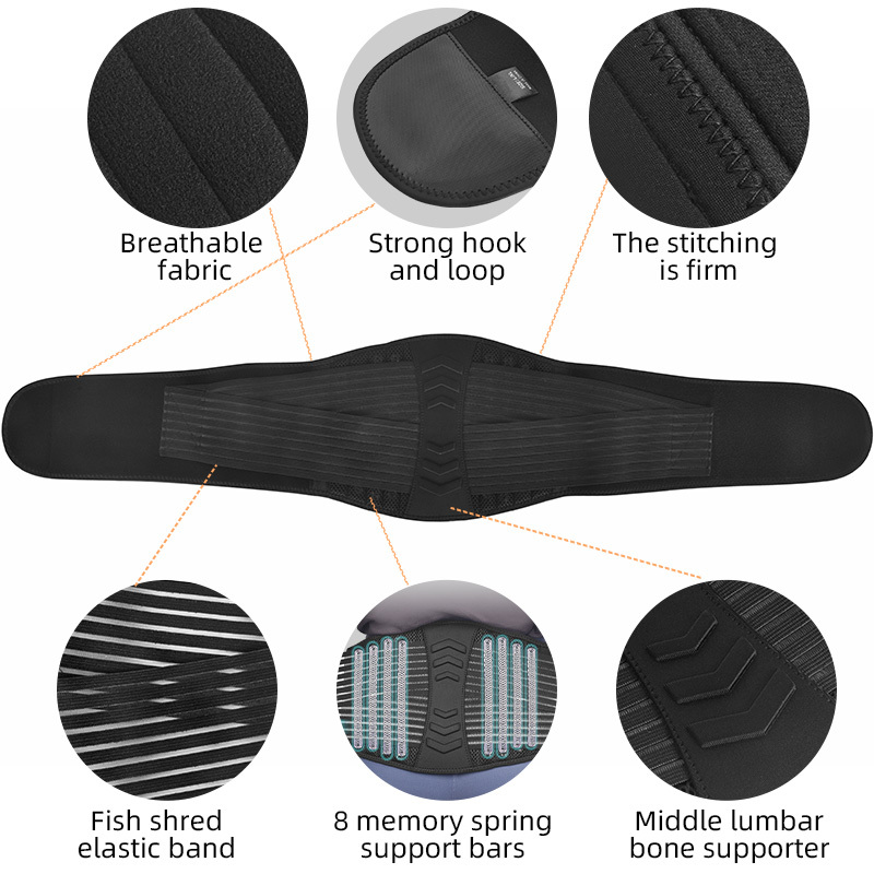 CK-SYD-03 Strong Back Support Waist Belt with Spring Insert in middle