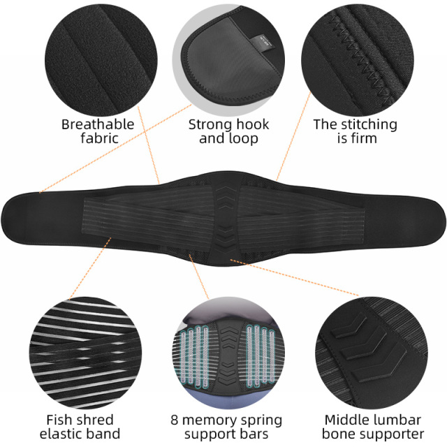 CK-SYD-03 Strong Back Support Waist Belt with Spring Insert in middle