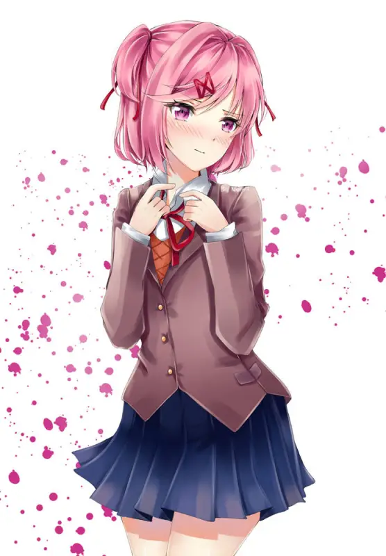 Doki Doki Literature Club Natsuki & Monika - DDLC Pillow